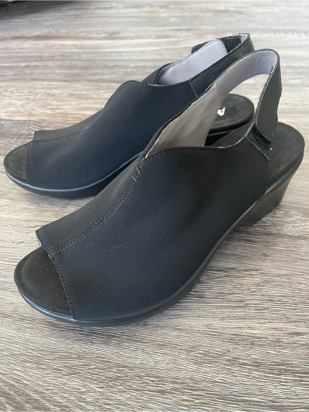 Alegria | Rosie Black Slingback Wedge Slip Resistant Comfort Slide-on Size 40